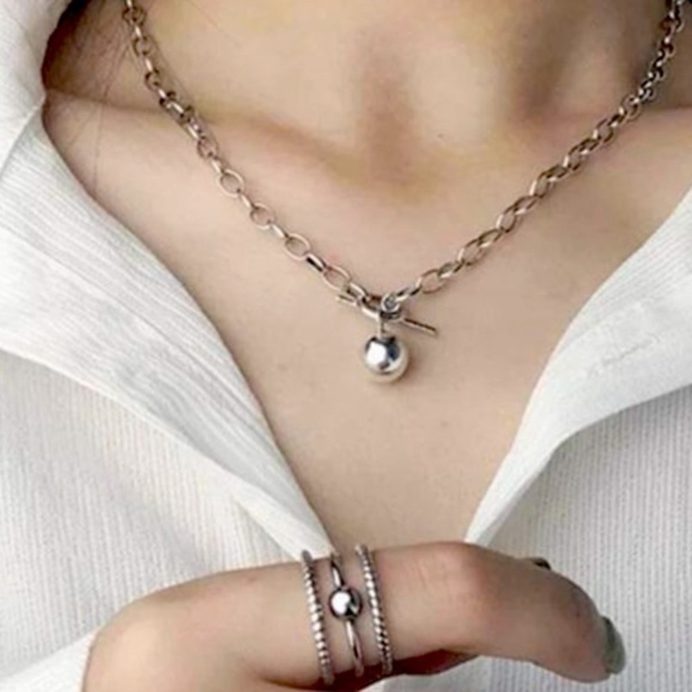NEW 925 STERLING SILVER PENDANT CHOKER NECKLACE 18.5”